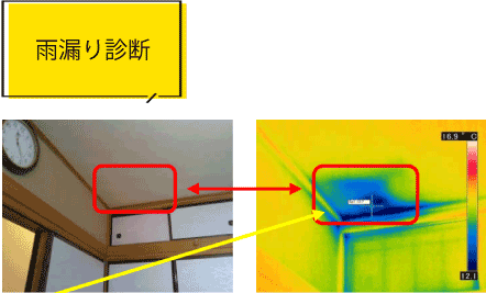 雨漏り診断、雨漏り調査